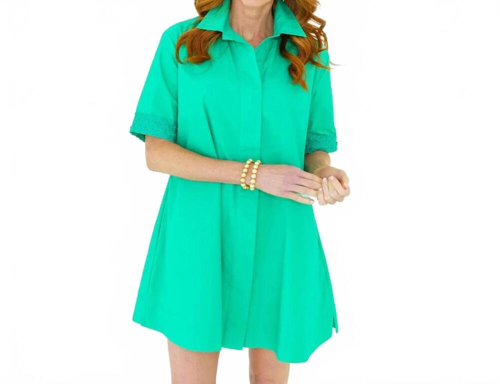 NEW CARYN LAWN penny mini dress in green